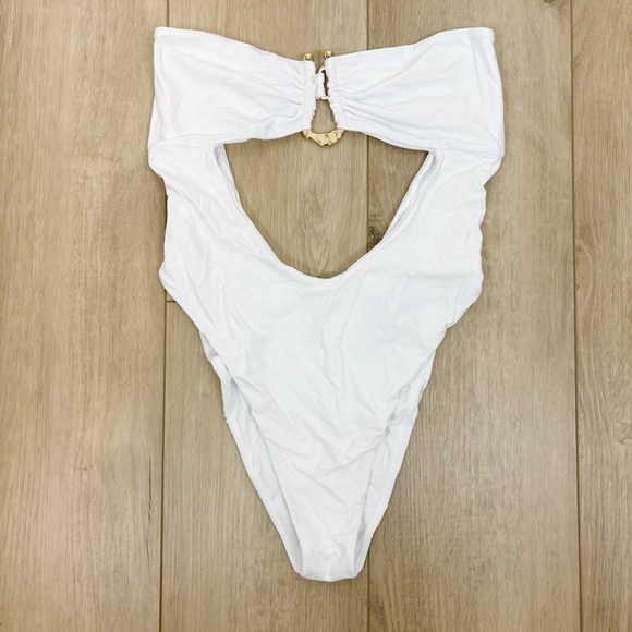 Michael Costello x REVOLVE Amerie One Piece in White Size S - Picture 2 of 8